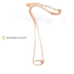 NEW Kendra Scott Rose Gold Elisa Pendant Necklace
